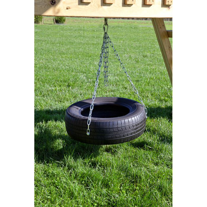 YardCraft Space Saver Cliff Climb Playset Swing Set Wayfair